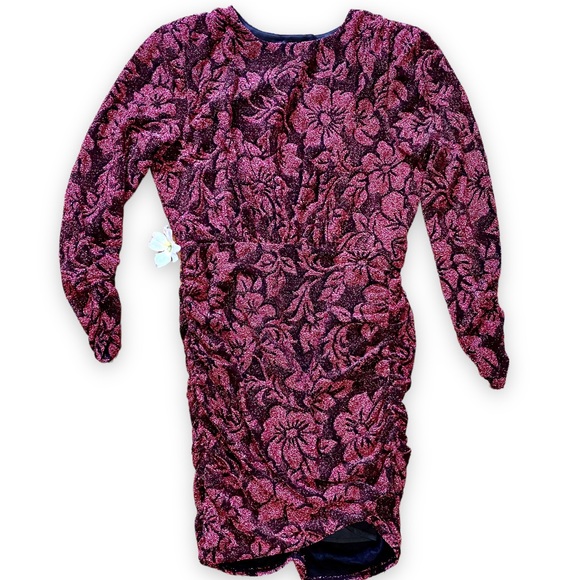 NWT FOR LOVE & LEMONS Shailee Mini Dress In Mulberry, S - Picture 7 of 15